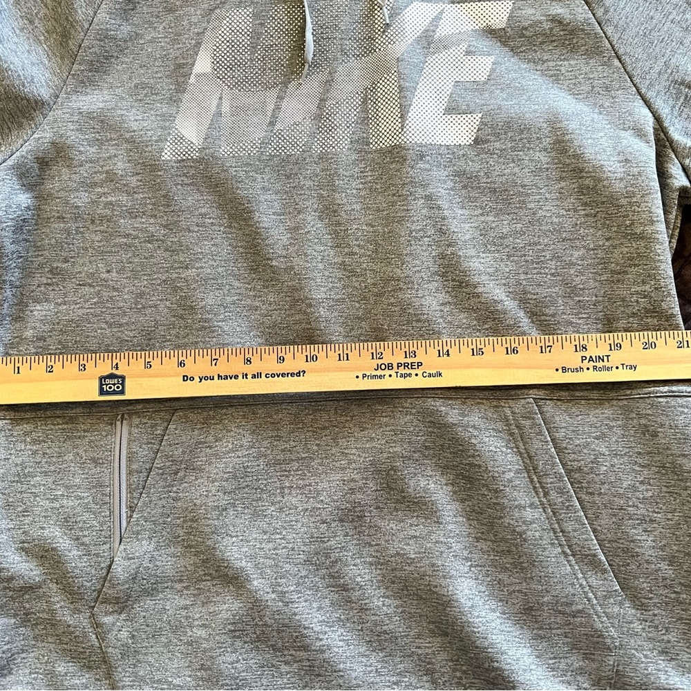 Nike Therma Men's Gray Heather Fleece Lined Pullover Hoodie in size Large - Picture 4 of 10